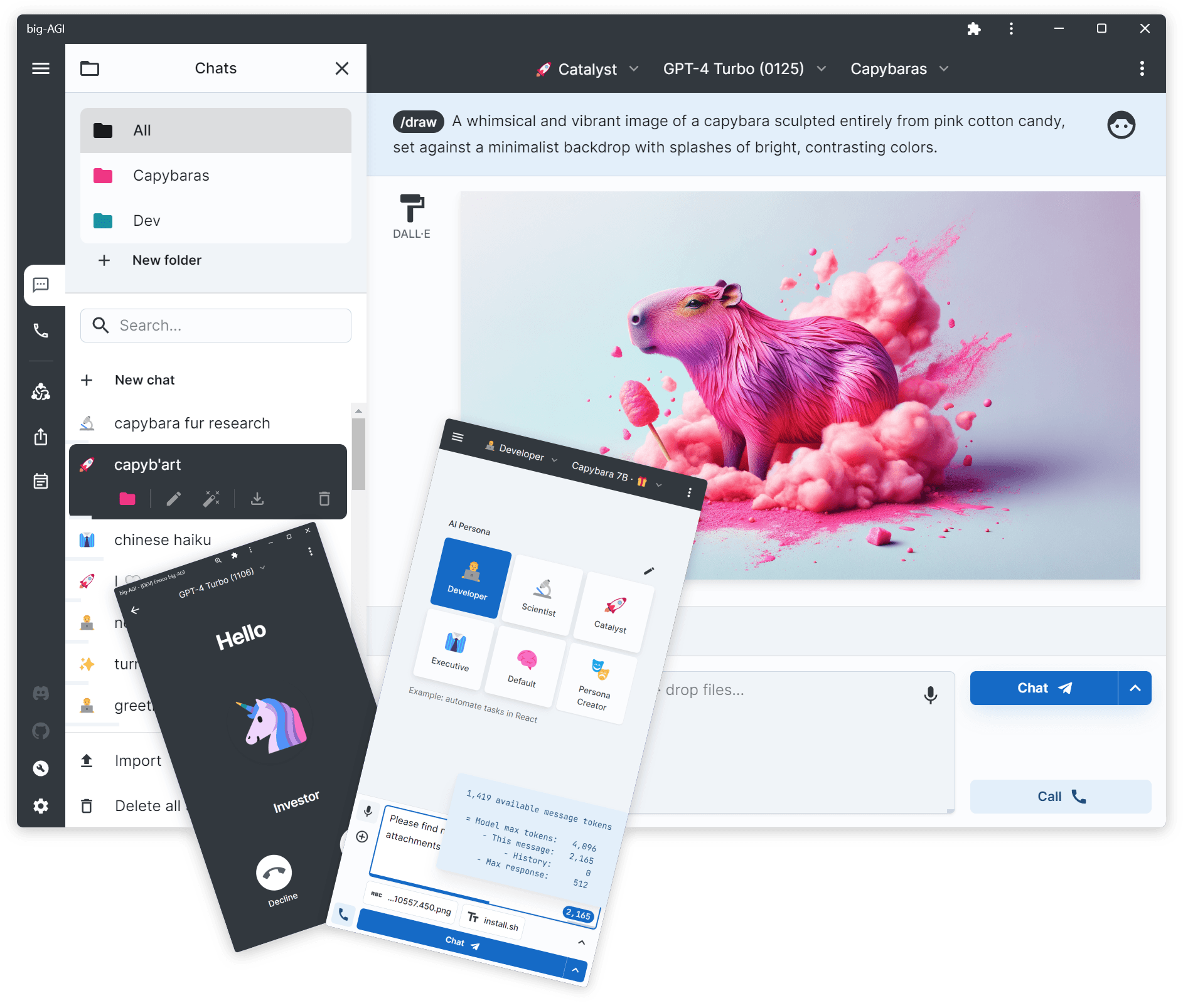 Big-AGI Screenshot - Main interface
