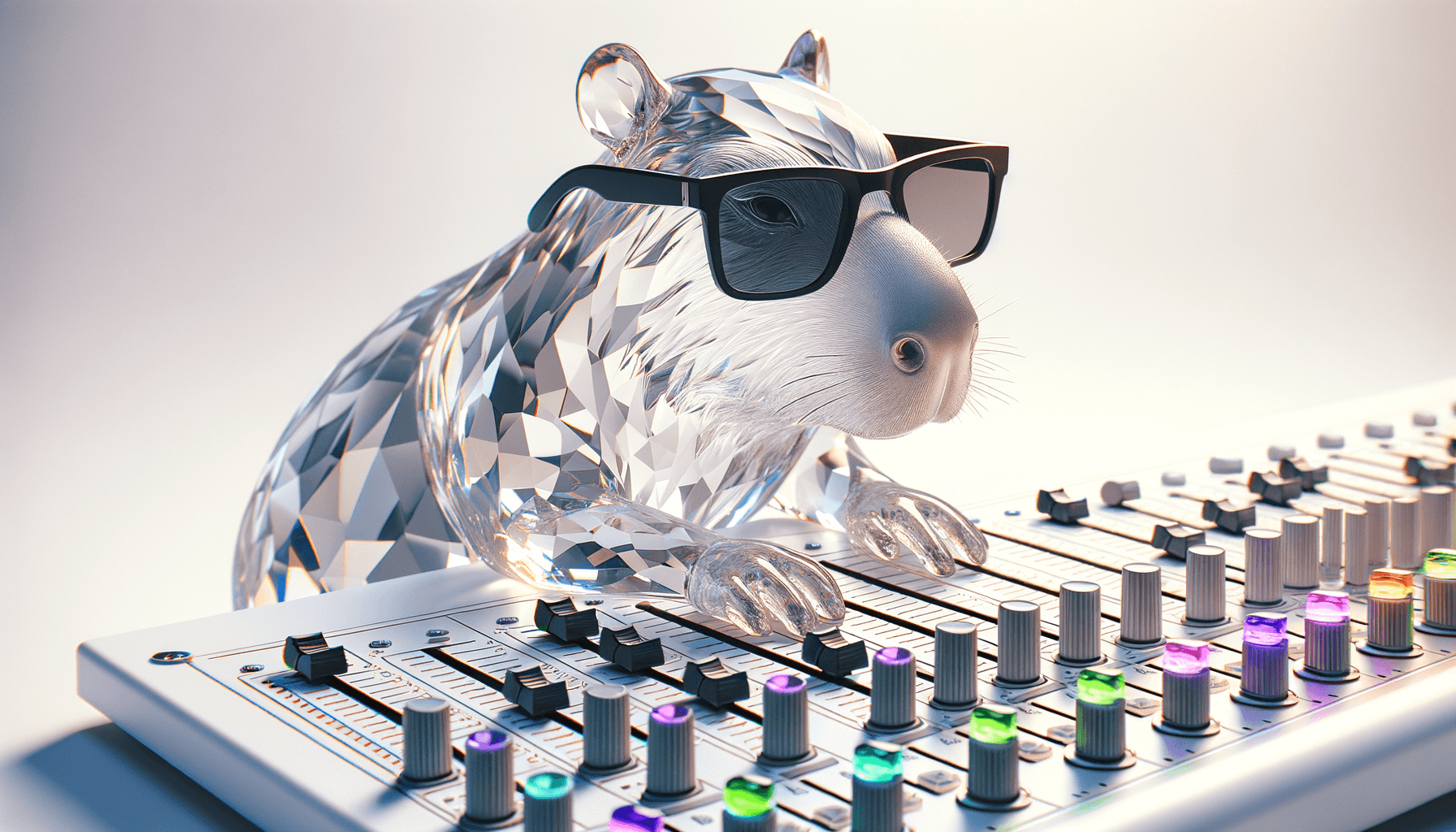 Big-AGI capybara behind a mixing console